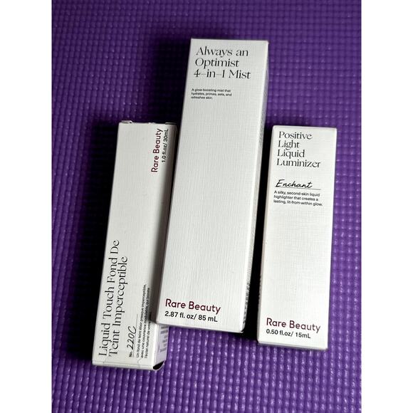 Rare Beauty Makeup Lot: Liquid Luminizer, Foundation, 4 in 1 Mist NEW - Picture 1 of 7